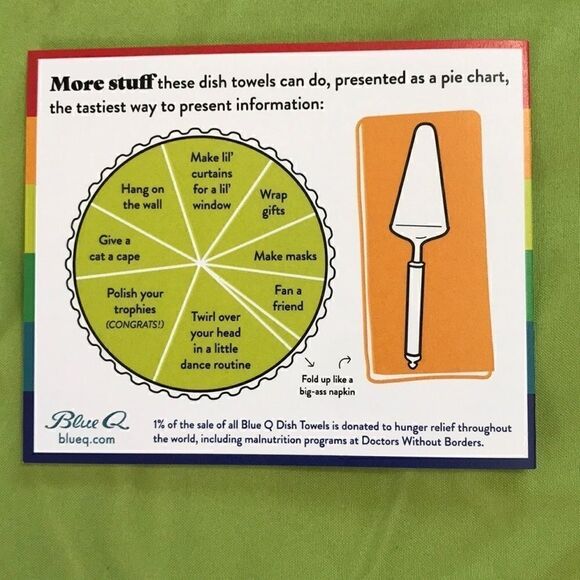 Blue Q Cotton Woven Dish Towel - You Can’t Flap Me I’m Unflappable - Picture 8 of 9